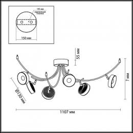 Потолочная светодиодная люстра Odeon Light Fineca  - 3